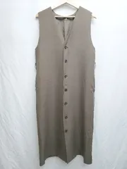 ◇ ◎　Θ ROPE PICNIC ロペピクニック 2WAY　ジレ ロング丈 ワンピース サイズ36 ブラウン レディース P  【1409090000133】