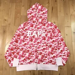 美品　A BATH ING APE カレッジロゴパーカー ピンク　希少サイズ 美品 A BATH ING APE カレッジロゴパーカー ピンク 希少サイズ