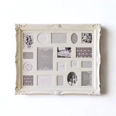 フォトフレーム 壁掛け 写真立て 卓上 複数 おしゃれ かわいい 複数枚 フォトスタンド ラグジュアリーフォトフレーム18ウィンドー