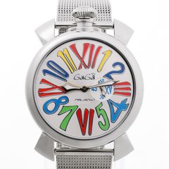 ガガミラノ / GaGa MILANO　マヌアーレ 46　シルバー/マルチカラー　クオーツ 【中古】 商品番号 70145