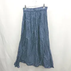 ◇ Θ URBAN RESEARCH ROSSO ウエストゴム ロング フレアー スカート サイズFree ネイビー レディース E  【1412090004940】