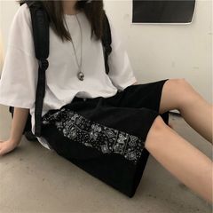 ペイズリー柄　ハーフパンツ　レディース　ストリート　韓国