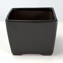 瀬戸焼 正角4号 黒マット 幅11.5cm×高さ8.7cm 
