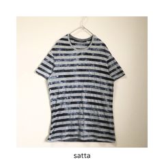 satta サッタ カットソー トップス ボーダー Tシャツ 半袖 M USED