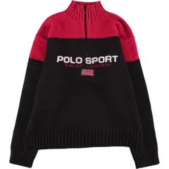 古着 ラルフローレン Ralph Lauren POLO SPORT ポロスポーツ コットンニットハーフジップセーター メンズL相当/eaa489052
