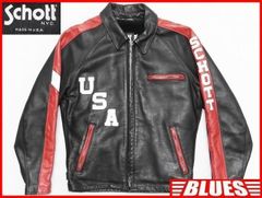 ⑥schott クラシックレーサー【L】革ジャンninjaハーレーgpzショベル