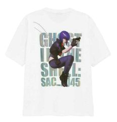 【未使用】GU×攻殻機動隊 SAC2045 　草薙素子　Ｔシャツ L  白