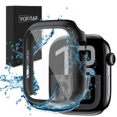 YOFITAR for Apple Watch 10防水ケース 46mmアップルウォッチ 10防水カバー 液晶フィルム 一体型 apple watch series 10対応 PC素材 耐衝撃 全面保護 超薄型 装着簡単 高透過率 指紋防止 傷防止 アップルウ