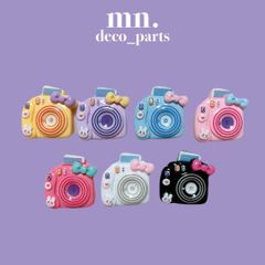 【1つ25円】24個/各3個★デコレーションパーツ　ハンドメイド資材　カメラ　カラフル