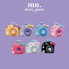 【1つ25円】24個/各3個★デコレーションパーツ　ハンドメイド資材　カメラ　カラフル