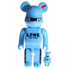 MEDICOM TOY BE@RBRICK LIBERTY WALK Bearbrick Liberty Walk Ribaken-kun 400% & 100% Figure Hobby Blue