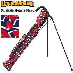 ラウドマウス セルフスタンドキャリーバッグ Scribble Hearts Navy スクリブルハーツネイビー LM-CC0005 772985(336) 新品【Loudmouth正規販売店】