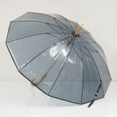 傘 Traditional Weatherwear トラディショナルウェザーウェア USED品 クリアアンブレラ ブルーグレー ビニール傘 高級 55cm S1222