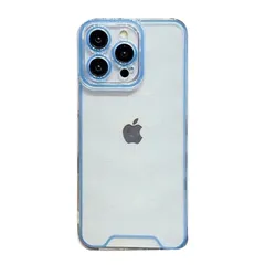 UOWORLD｜ iPhone 13 Pro Max (6.7inch) ケース 暗闇で光るキラキラ グリッター スマホ 蛍光 ナイトライト 発光 ネオンライン TPU素材 スマホケース （iPhone13ProMax用／グリッター蛍光ブルー）