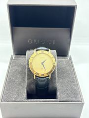 Near Mint] GUCCI 3900L ゴールド×黒文字盤 クォーツ レディース