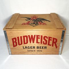 Budweiser Wooden Crate Limited Edition　バドワイザー　ウッドボックス　木箱　蓋付き　アンティーク　ヴィンテージ　アメトイ