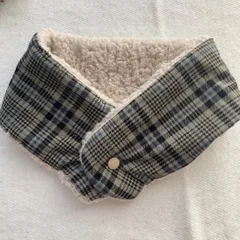 キッズマフラー　ネックウォーマー　子ども　男の子　チェック