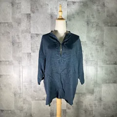 ビューティアンドユース BEAUTY&YOUTH UNITED ARROWS プルオーバー シャツ ブラウス スキッパーシャツ【M】 ネイビー 7分袖 七分袖