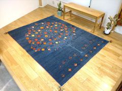 ペルシャ　ギャッベ　アマレバフト　リビング　ラグ　200x154cm　ザクロの木 RD10159