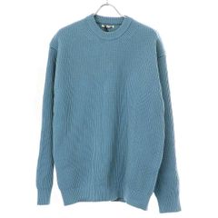 AURALEE オーラリー 22AW SUPER FINE WOOL RIB KNIT BIG P/O ニットセーター A22AP02RK ブルー 5