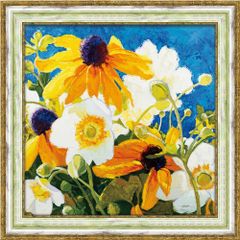 絵画 シャーリー ノヴァック「ウォーム アンド サニー」 花 フラワー おしゃれ インテリア 壁掛け 3Lサイズ