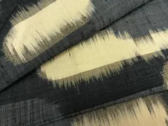 平和屋着物▽上質な紬　単衣　霞取り文　正絹　逸品　AAAZ9623fy