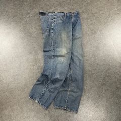 00s y2k wide denim damage gimmick b-boy - メルカリ