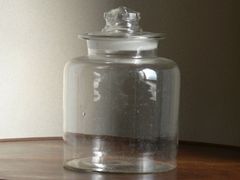 【vintage】③日本 昭和 戦後 ガラス瓶 気泡 保存瓶