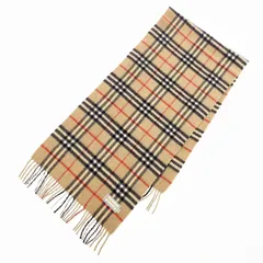 Burberry's バーバリーズ  マフラー   ベージュ カシミヤ100％ レディース ノバチェック柄　240001144358