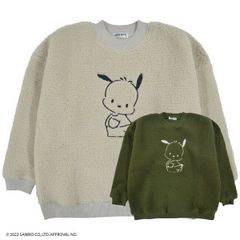ポチャッコ 刺繍 BIG シルエット トレーナー ボア 長袖 サンリオキャラクターズ pc1324-751