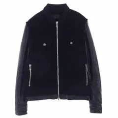 CHROME HEARTS クロムハーツ（原本無） ジャケット ダガージップ バックフレア クロスボールボタン 袖レザー コーデュロイ ボア ジャケット ブラック系 M【中古】のサムネイル