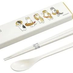 【モフサンド】猫ランチコンビ（箸＆スプーン）Set（えびにゃん）