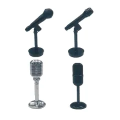 レインボー 1/12 記者会見のマイク × 全4種セット フルコンプ ガチャガチャ カプセルトイ