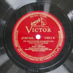 米 US盤 ELENA GERHARDT/DIE WINTERREISE-WASSERFLUTH/VICTOR 6881 SP