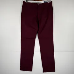 古着 ポロ・ラルフローレン POLO RALPH LAUREN チノパンツ ポロチノ ワンポイント スラックス バーガンディ w32 L32  レッド メンズ