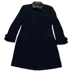 美品✨ ジョルジオアルマーニ ロングチェスターコート レディース 黒 M 38 ジョルジオ アルマーニのコートが大ヒット中！高額なのに売れて
