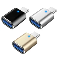 ★即日発送★QISI USB C 変換アダプタ 3個セット USB 3.0 高速データ転送が Type-CオスからUSBメス OTGコンバーター 最大5Gbps MacBook Pro/MacBook Air/iPad Pro その他 C 端末用 (Type-