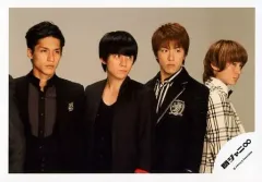 【中古】生写真(ジャニーズ) 関ジャニ∞/集合(4人)/錦戸・渋谷・村上・安田/横型・上半身・衣装黒白・目線右・背景ベージュ/公式生写真
