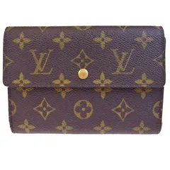 【中古】 中美品 ルイヴィトン LOUIS VUITTON ポルト トレゾール エテュイ パピエ 三つ折り 財布 モノグラム レザー M61202 04EB372