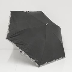 折りたたみ日傘 NINA RICCI ニナリッチ USED品 晴雨兼用 サマーシールドLⅡ 刺繍 薔薇 UV 遮光 遮熱 ブラック 50cm FA9126