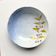 【九谷焼】 深皿『青霞に秋実』 ▼ユーズド品