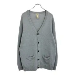 L.L.Bean エルエルビーン コットン ニット カーディガン アウトドア グレー(メンズ M)中古 古着 U6005