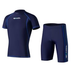 ☆ Type A x Navy ☆ 4XL ☆ Men's Swimsuit Set (Top and Bottom) Men's Swimsuit Set (Short Sleeve) Men's Swimsuit Set (Fitness Swimsuit, Competitive Swimsuit, Swimming, Pool, Separates) Men's Swimwear, Sports Swimsuit, Swimming, Amphibious