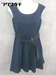 ◇ ◎ LAISSE PASSE レッセパッセ ベルト付き ノースリーブ ミニ ワンピース サイズ36 ネイビー レディース 【中古】 【1002800458622】