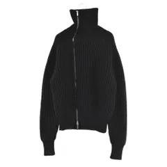Dior HOMME (ディオールオム) 19SS アシンメトリー ジップアップ ニット カーディガン ブラックのサムネイル
