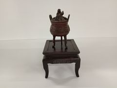 金属製香炉　獅子【中古品】