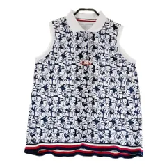 サイズ：M TOMMY HILFIGER GOLF トミー ヒルフィガーゴルフ  ノースリーブポロシャツ 総柄 ネイビー系 [240101468912] ゴルフウェア レディース ストスト