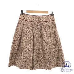 ☆美品☆ KEITH キース スカート ひざ丈 フレア 花柄 レディース 花柄 レッド 40 901-7528 送料無料 古着