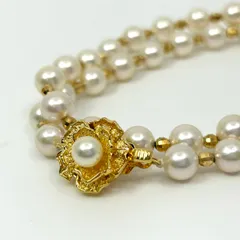 未使用級 極美品 本真珠 パール ネックレス あこや真珠 日本 養殖パール 白 ホワイト ペンダント 冠婚葬祭 首飾り シルバー留め具 ゴールドカラー留め具 6.6mm-6.8mm 全長約43cm I4