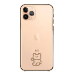 iPhone 17 ProMAX ケース カバー アイフォン17プロマックス スマホケース ハードケース くま クマ くまさん ベージュ かわいい シンプル クリア  カラー06